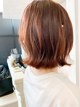 キャアリー(Caary) 福山市イルミナカラー人気caary外ハネボブ/ピンクベージュ