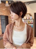 絶壁解消/ひし形/前下がり/大人ショートボブ/30代/40代★猪狩★