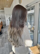 レポ(LEPO)&nbsp;袖グラデーションカラーホワイトグレー