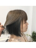 リップス ヘアー(Lips hair) ブルージュ系インナーカラー♪