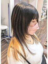 エノモト(ENOMOTO)&nbsp;こなれストレートクラゲヘアー インナーカラーブロンドベージュ