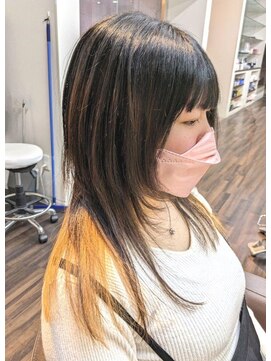 エノモト(ENOMOTO) こなれストレートクラゲヘアー インナーカラーブロンドベージュ