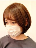【U Hair】ショコラブラウンカラー×丸みボブ