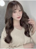 ミルキーブラウン×シールエクステ　韓国ヘア　ワンホン　表参道