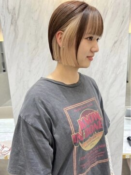 ロンドカスティーヨ 四日市(Lond castillo) 【futaba】顎ラインボブ×インナーカラー