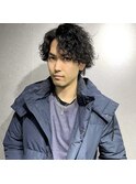 センターパート×ツイストスパイラル