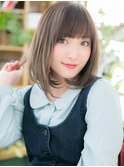 外国人風メルティカラー透け感前下がりボブc5上尾20代30代40代