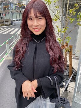 エウペ 渋谷(WEUPE) 斜めバング/グレージュカラー/デザインカラー/シルキーベージュ