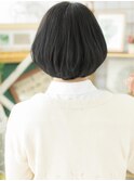 黒髪バレイヤージュオン眉ショートボブTb5大宮20代30代40代