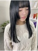 ★韓国レイヤーカットワンホンヘアロング姫カット