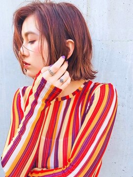 ディーバ 渋谷(D.I.E.V.A) 20代30代40代小顔レイヤーボブ大人可愛い艶髪ピンクブラウン