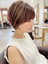 ラポール 柏店(RAPPOR) ひし形ショート/白髪ぼかしハイライト/20代30代40代