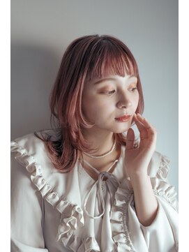 フラミューム 高崎(flammeum) ピンクベージュクラゲカット