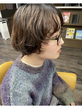 フレームヘア frame hair ショートボブ×ゆるパーマ