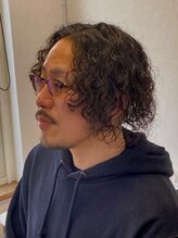 リボン理容院 縦巻きパーマ