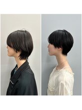 ステップボーンカットでノンブロー　ビフォー・アフター　