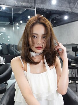 ラベル 渋谷(LAVEL) レイヤースタイル/ブリーチなしオリーブベージュ