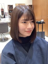 ピークアブー アヴェダ アトレ恵比寿(PEEK-A-BOO AVEDA)&nbsp;前下がりボブベージュブラウン
