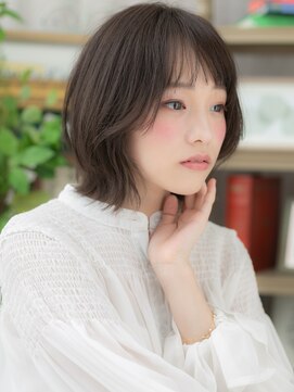 カバーヘア ブリス 志木南口駅前店(COVER HAIR bliss) ■くすみベージュアッシュ外ハネボブウルフカット47志木20代30代