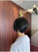 黒髪ショートボブ30代