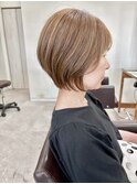 丸みショート/パールベージュ/20代30代40代50代60代