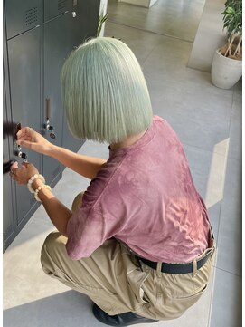 ゴウトゥデイシェアサロン 町田店(GO TODAY SHAiRE SALON) 淡いオリーブカラー♪