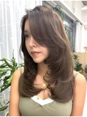レイヤーカット＊ザクザクレイヤー＊マロンブラウン＊レイヤー