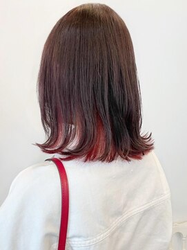 ナインセンス 下北沢(9_________nine sense) イヤリングカラー髪質改善×きりっぱなしボブ【下北沢】