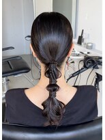 ティム(tim)&nbsp;編みおろし/タイトヘア/タイト編みおろし/個性派ヘア/結婚式ヘア