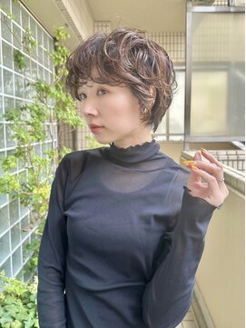 ファイブシーン アオヤマ(5SCENE AOYAMA) ショートパーマショートカット前髪あり前髪なし20代30代40代