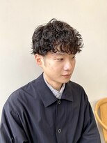 ヘアー アイス 御器所本店(HAIR ICI) 爽やかメンズマッシュショート 冬パーマ 王道 シャドウパーマ