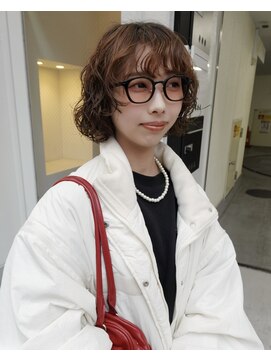 ピュー(Piu-) 【ボブパーマ/渥美怜子】レイヤーボブ/ウェーブパーマ