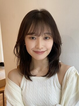 ガーランド (Garland) 大人かわいい顔周りレイヤーミディアムレイヤーブラウンカラー