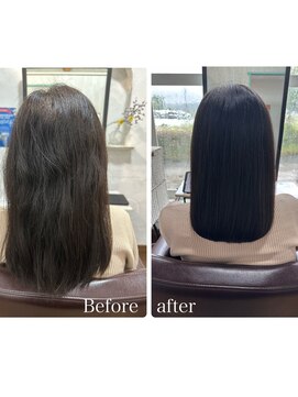 コルテ 倉敷西坂店(CoRte.) 【before/after】美人ストレート/ミルキーチャコール/韓国風ヘア