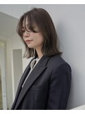【nude仲井】柔らかな印象に◎外ハネボブ/チャコールグレージュ
