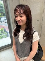 エウペ 渋谷(WEUPE)&nbsp;斜めバング/グレージュカラー/デザインカラー/シルキーベージュ