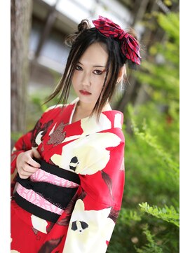 オーバーキャプテンネイキッド(OVER CAPTAIN NAKED) OVERcaptain浴衣アレンジコレクションvol.27[twin三つ編み]