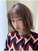 パーマでつくるワンカールボブ＊シースルーバングで大人可愛く＊