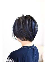 ヘアー アディクション アイディーアール(hair addiction IDeaR) バレイヤージュ×ハイライト　ブルーシルバー