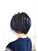 バレイヤージュ×ハイライト ブルーシルバー