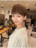 【hisida】#ショートボブ #暖色ベージュ