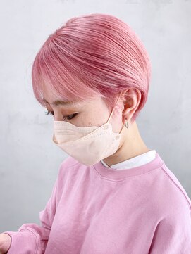 アルバム 渋谷パルコ(ALBUM) ピンクショート_チェリーブラウンフェミニンロング_ba366181