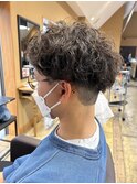 波巻きパーマ