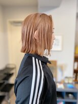 アンドチル 渋谷(AND CHILL)&nbsp;ハイトーン/切りっぱなしボブ/ピンクベージュ　渋谷