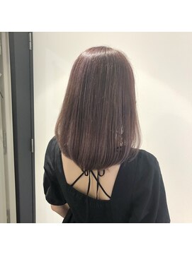 リュネッツ あざみ野店(lunettes) 【若白髪ぼかし】パープル×アレンジ色々ミディアム