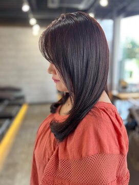 ソイクフ 四条大宮店(SOY-KUFU) 20代30代40代◎イメチェン似合わせカットレッドブラウンロング