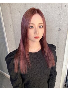 ガルボ ヘアー(garbo hair) ハイトーンピンクカラー高知美容院10代20代