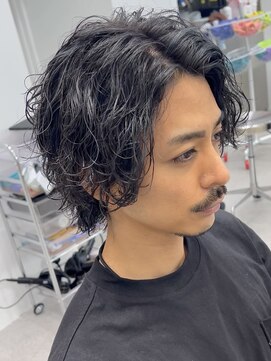 エリマバイフィフス 調布(elima by fifth) 緩め波巻きパーマメンズマッシュ波巻きスパイラルパーママッシュ