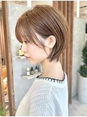 耳掛けショートボブ長めショート丸みショートショートカット