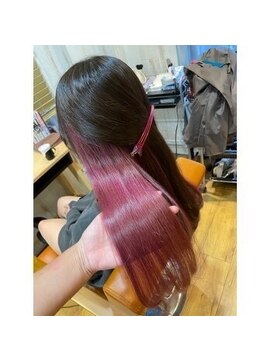 カーロ 白楽店(Caro) 【インナーカラー】ビビットピンク&髪質改善トステアト